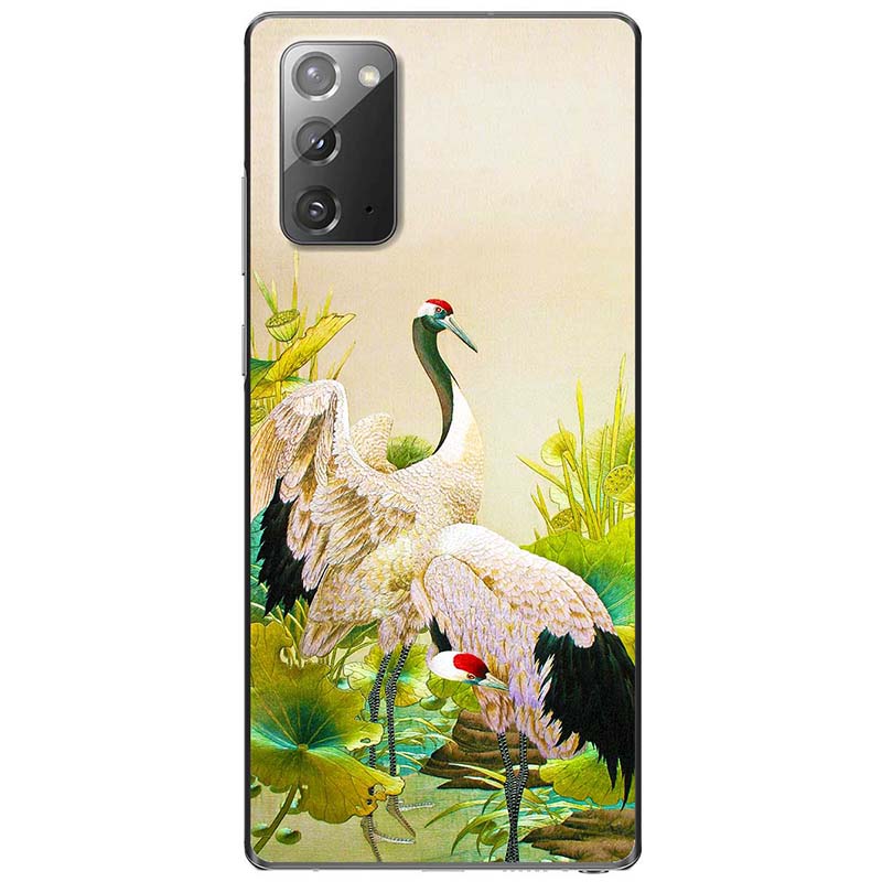 Ốp lưng dành cho Samsung Galaxy Note 10, Note 10 Plus, Note 10 Lite, Note 20, Note 20 Ultra mẫu Chim hạc