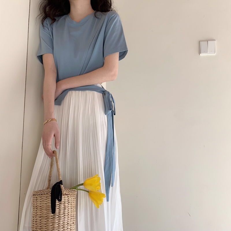 Aó Thun Captop Cột Dây Cute Dễ Thương