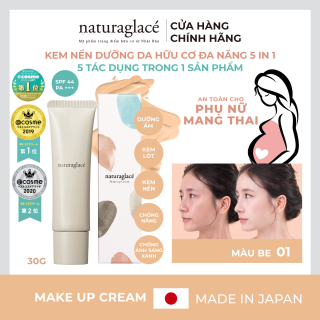 Kem nền Make up cream naturaglacé fullsize 30g chuẩn hữu cơ Nhật thumbnail