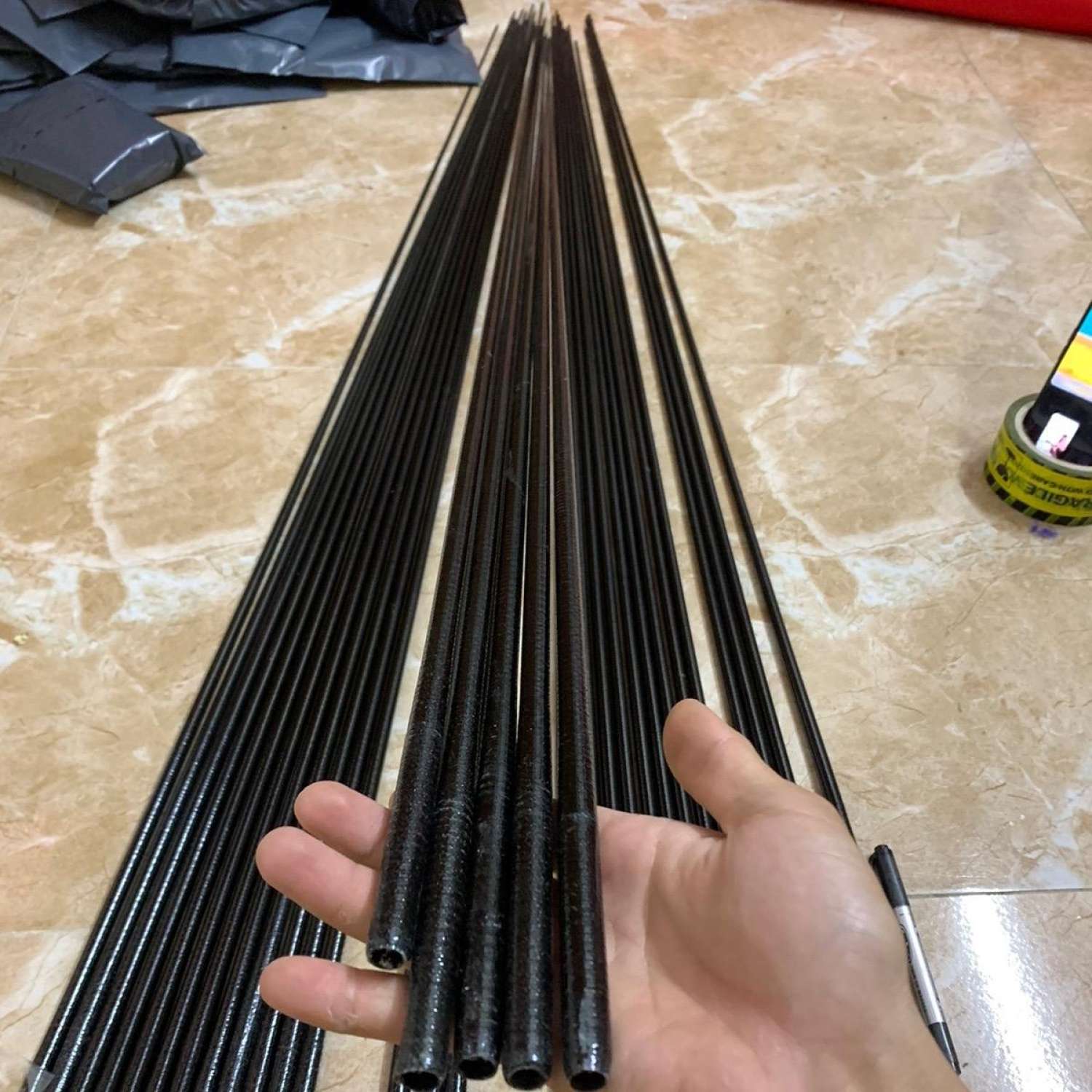 4 nan cacbon đen xoắn 1m4 làm diều 2m5-2m7