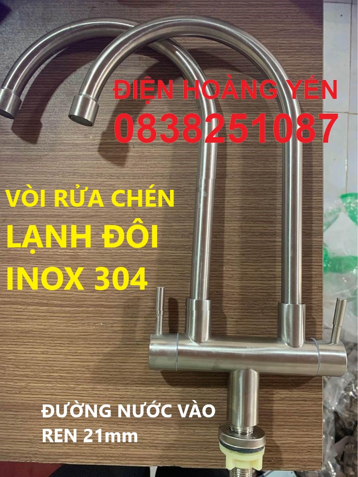 [HCM]Vòi rửa chén lạnh Inox SUS 304