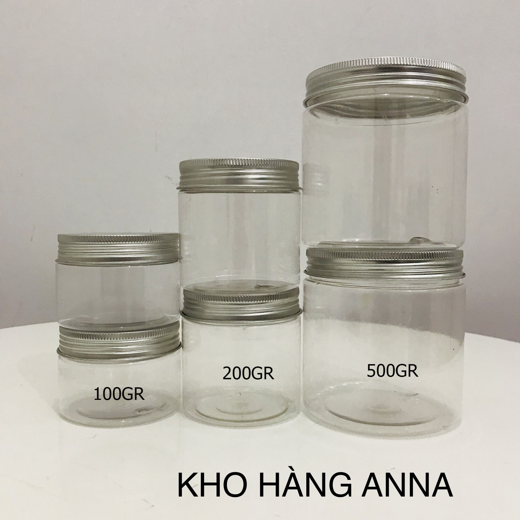 10 HỦ 500GR NHỰA NẮP NHÔM - 10 CÁI HỦ PET NHỰA NẮP NHÔM TRÒN 500GR- 10  HỦ NHỰA 500GR CÓ NẮP LÓT, NẮP LƯỢC  - HỦ ĐỰNG ĐỒ KHÔ SANG TRỌNG