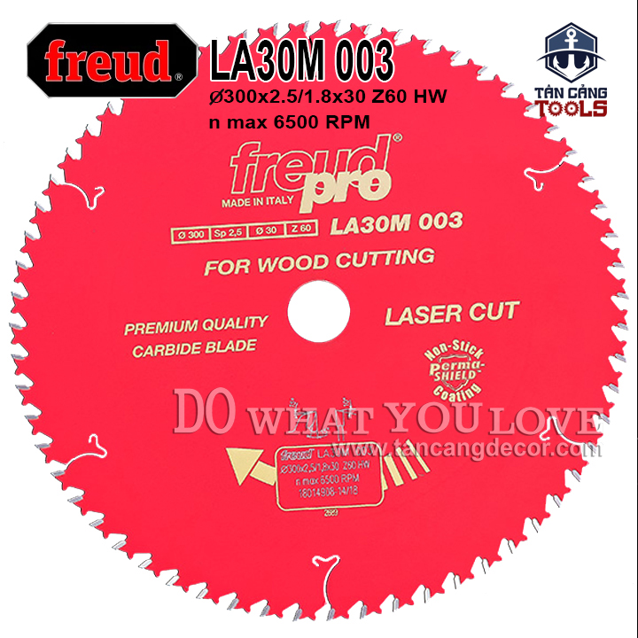 Lưỡi cưa gỗ hợp kim 300 x 30 mm x 60t freud la30m 003