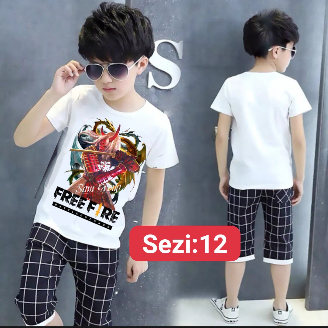 áo thun free fire in hình mặt quỷ