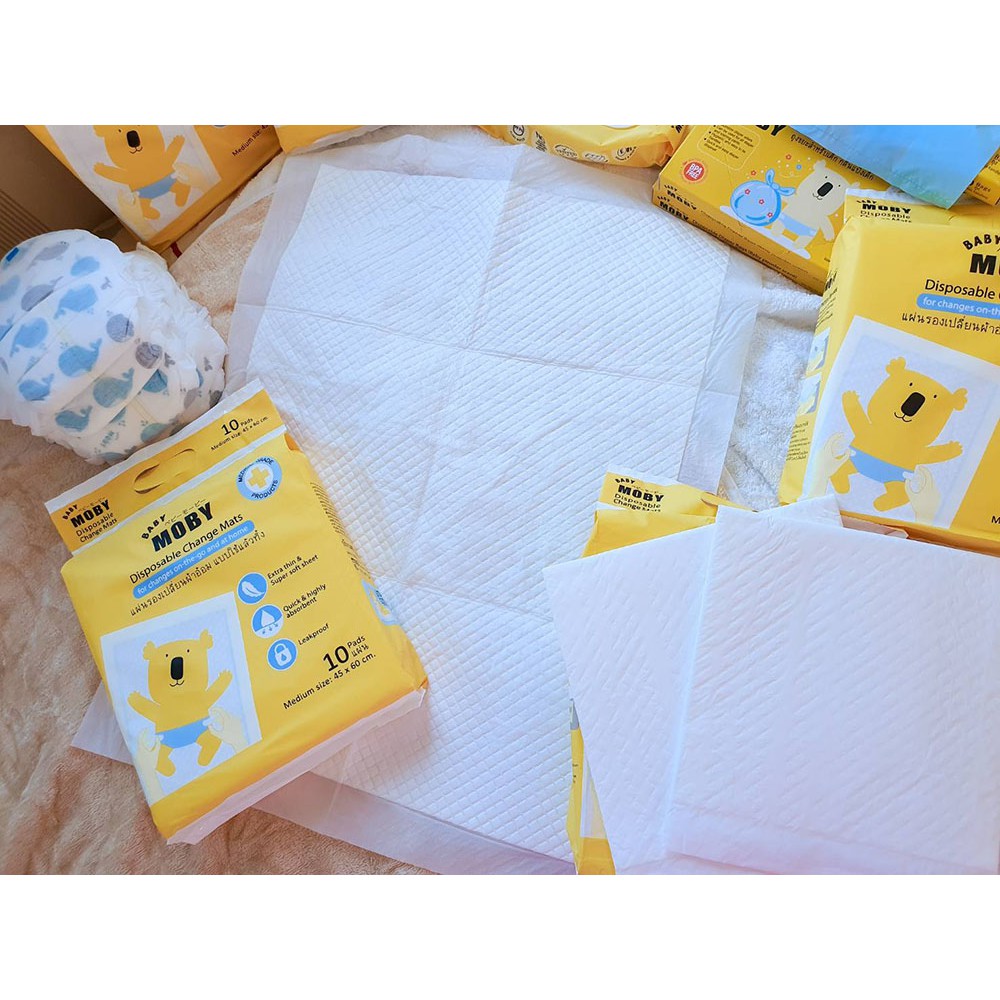 Miếng lót sơ sinh Moby vệ sinh chống thấm (11 miếng/gói)