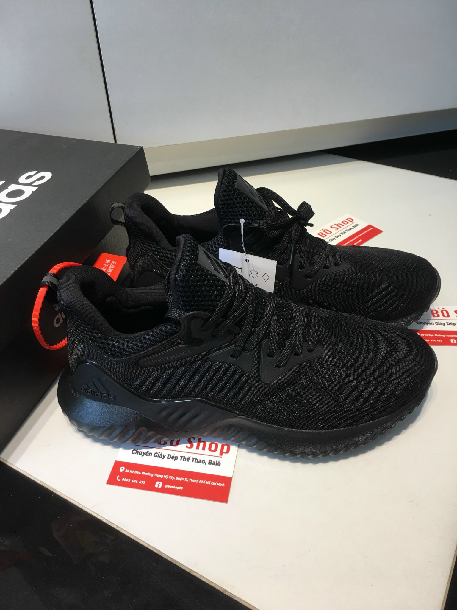 [FULLBOX-SC] GIÀY THỂ THAO NAM NỮ ADIDAS ALPHABOUNCE BEYOND ĐEN (HÌNH THẬT+PHỤ KIỆN)