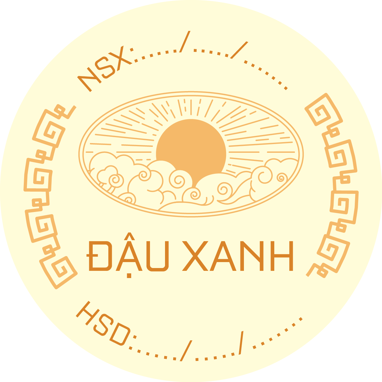 100 Tem dán bánh trung thu tròn 3cm - mẫu 9
