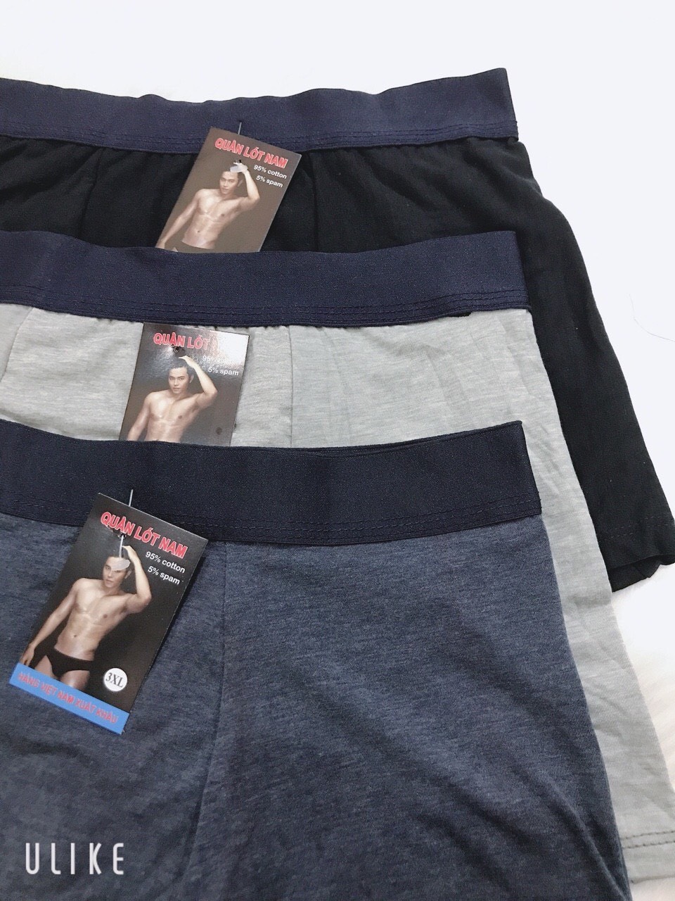 3 quần lót nam đùi  boxer