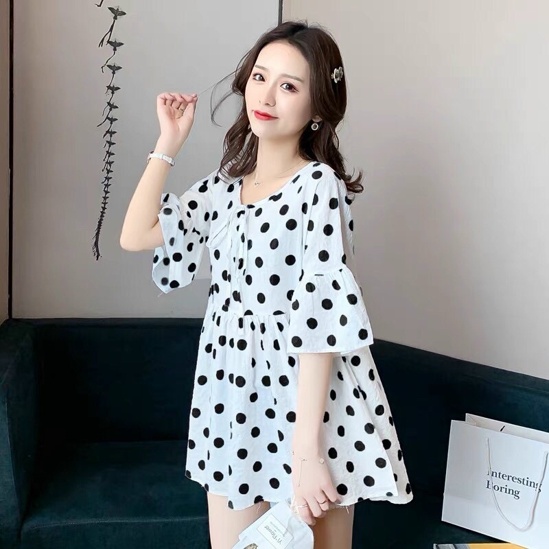 Áo bầu babydoll hoa siêu đẹp