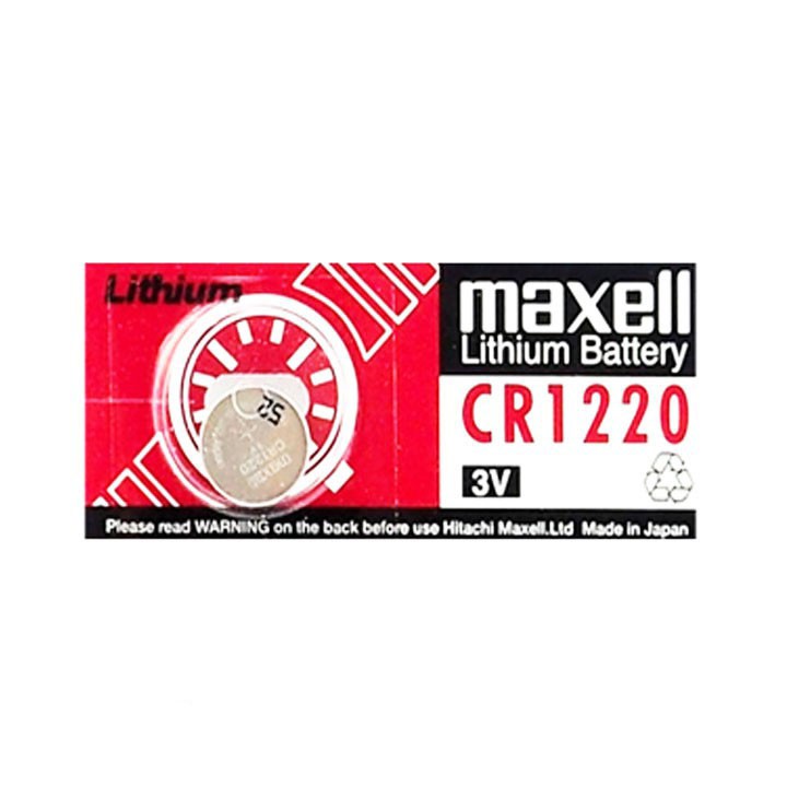 Vỉ 1 viên pin cr1220 maxell lithium 3v japan