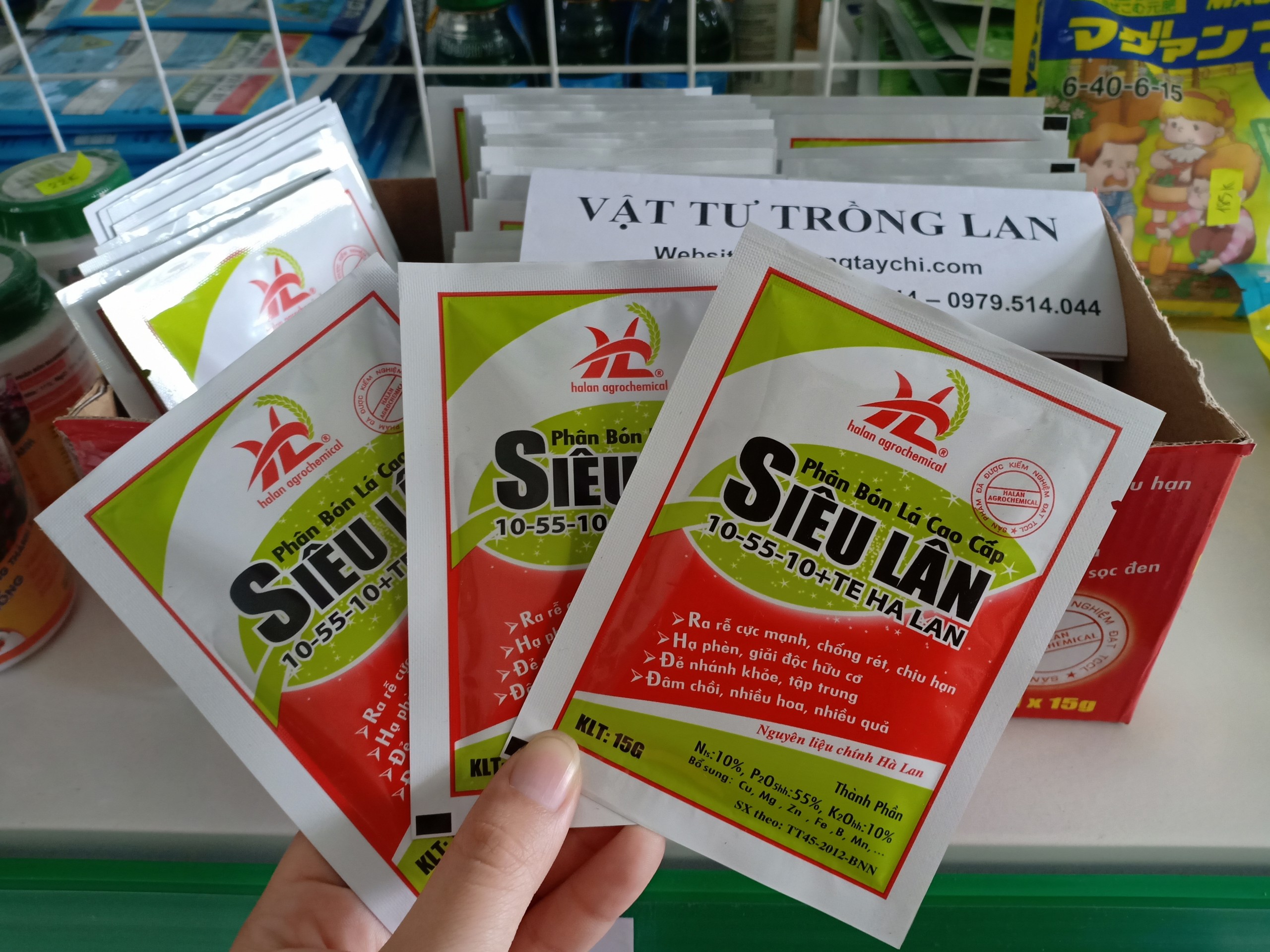 COMBO 10 GÓI Phân Bón Siêu Lân Đỏ Hà Lan ,10-55-10+TE (gói 15g) (MSP27784) - Mai Huy