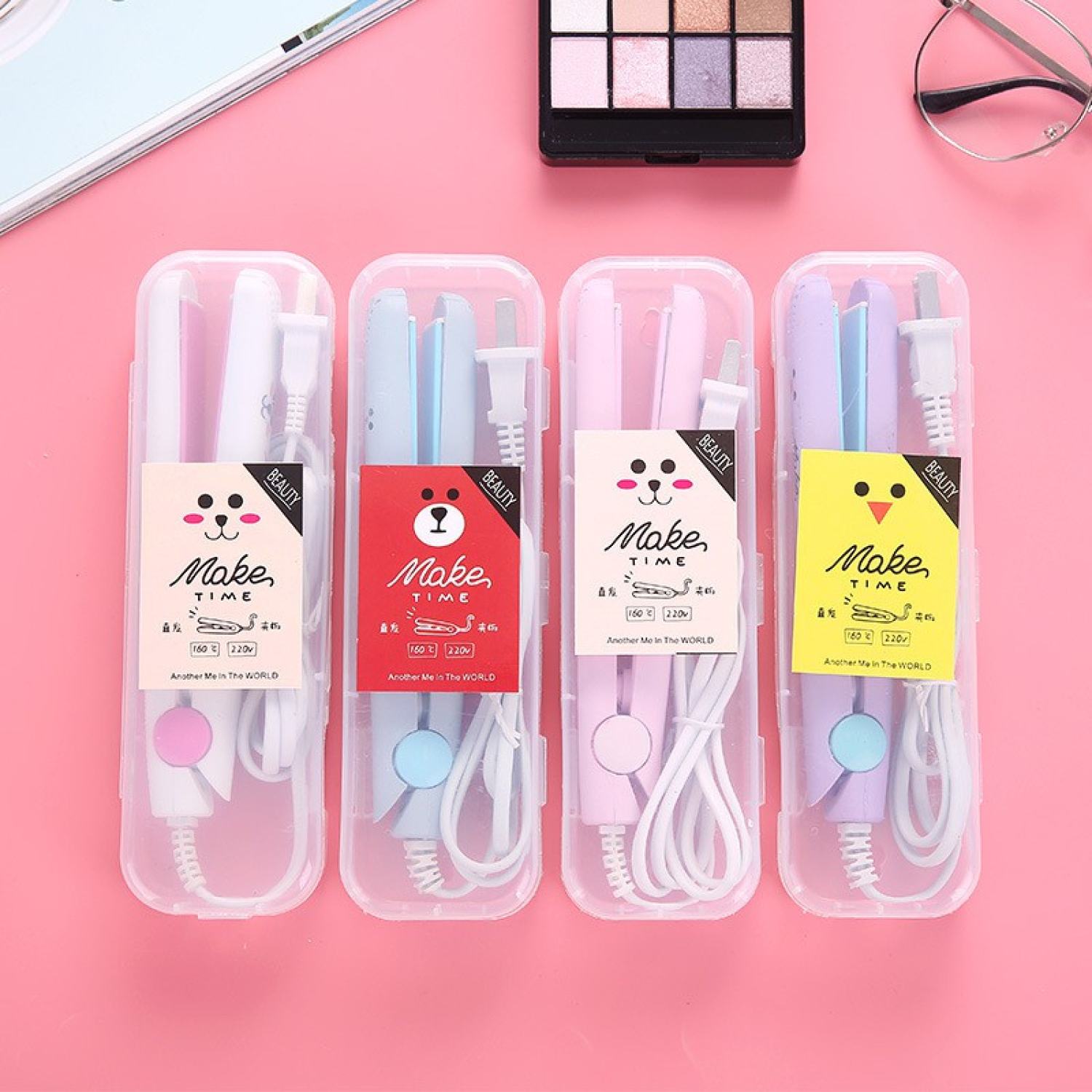Máy Ép,Duỗi,Là Tóc Cầm Tay MAKE TIME - Máy Uốn Tóc Tạo Kiểu Mini