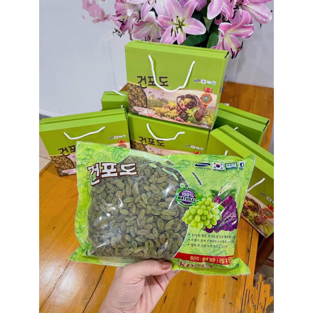 1kg nho khô hàn quốc-trái cây khô