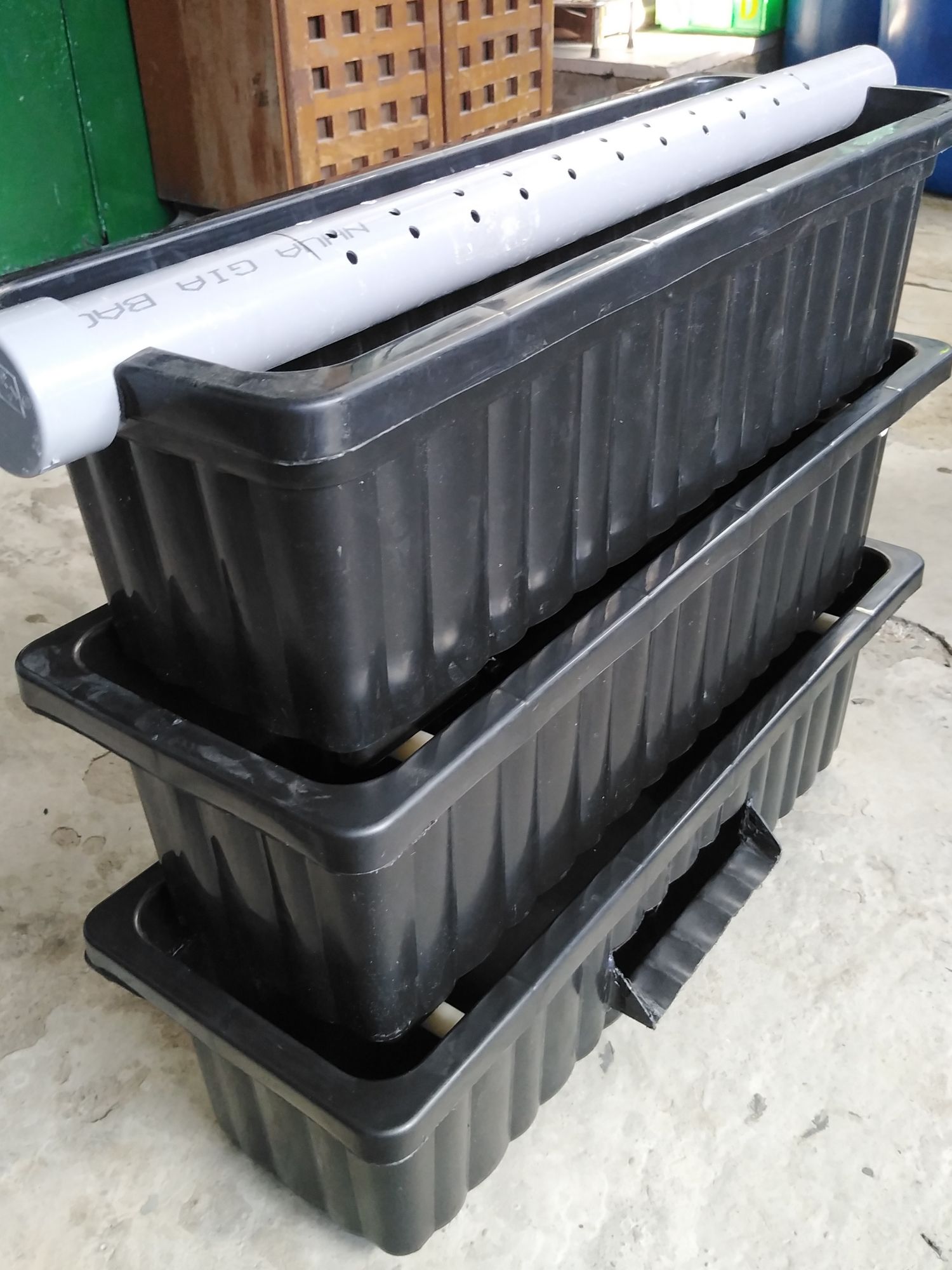 baki lọc hồ cá 3 tầng đen sọc thác