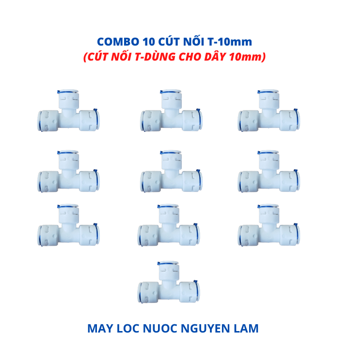 (HCM) Cút Nối T 10mm - Kết Nối Dây 10mm