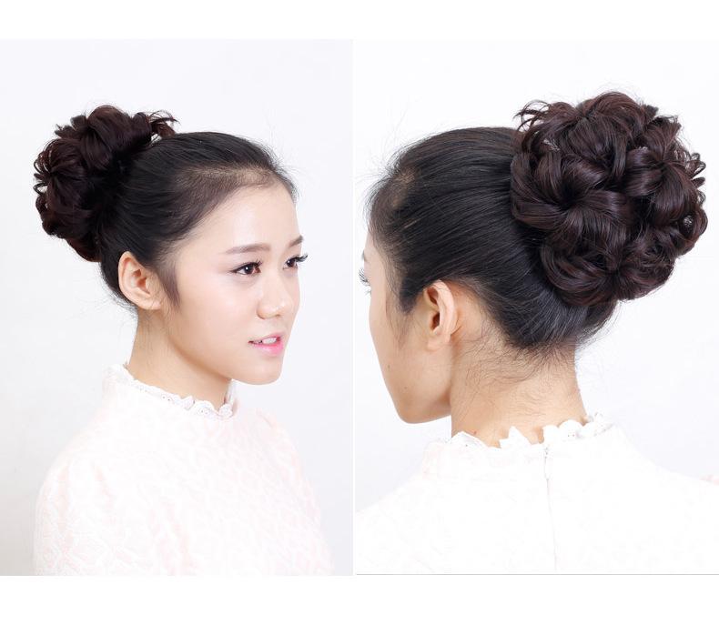 Tóc giả búi tròn co dãn B11 😍FREESHIP😍 búi tóc giả kẹp ôm co dãn, búi tóc thời trang, tóc giả nữ thời trang