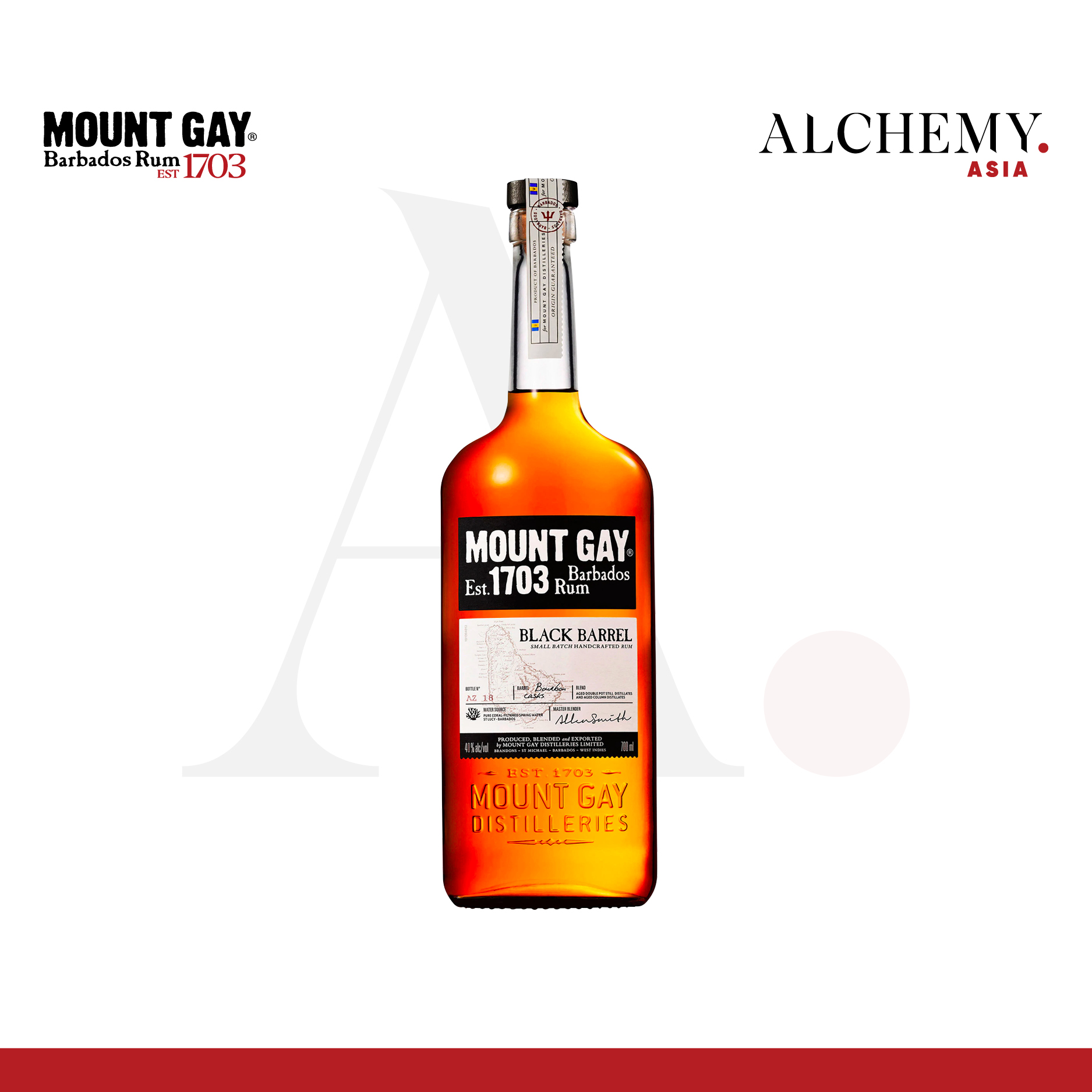 [Trên 18 tuổi] [Chính hãng] Rượu Rum Mount Gay Black Barrel 43% 700ml