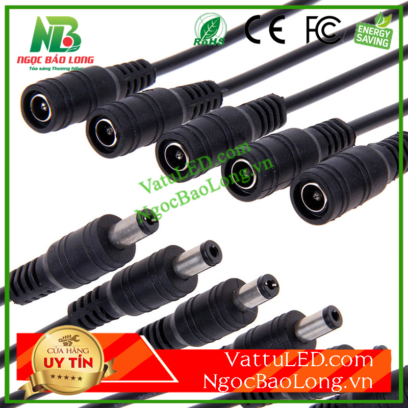Đầu DC adapter jack đực jack cái