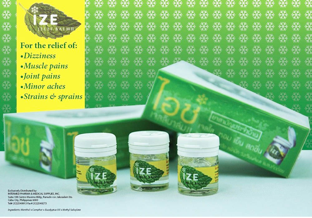DẦU GIÓ HÍT THÔNG MŨI BẠC HÀ - IZE JELLI BALM - THÁI LAN