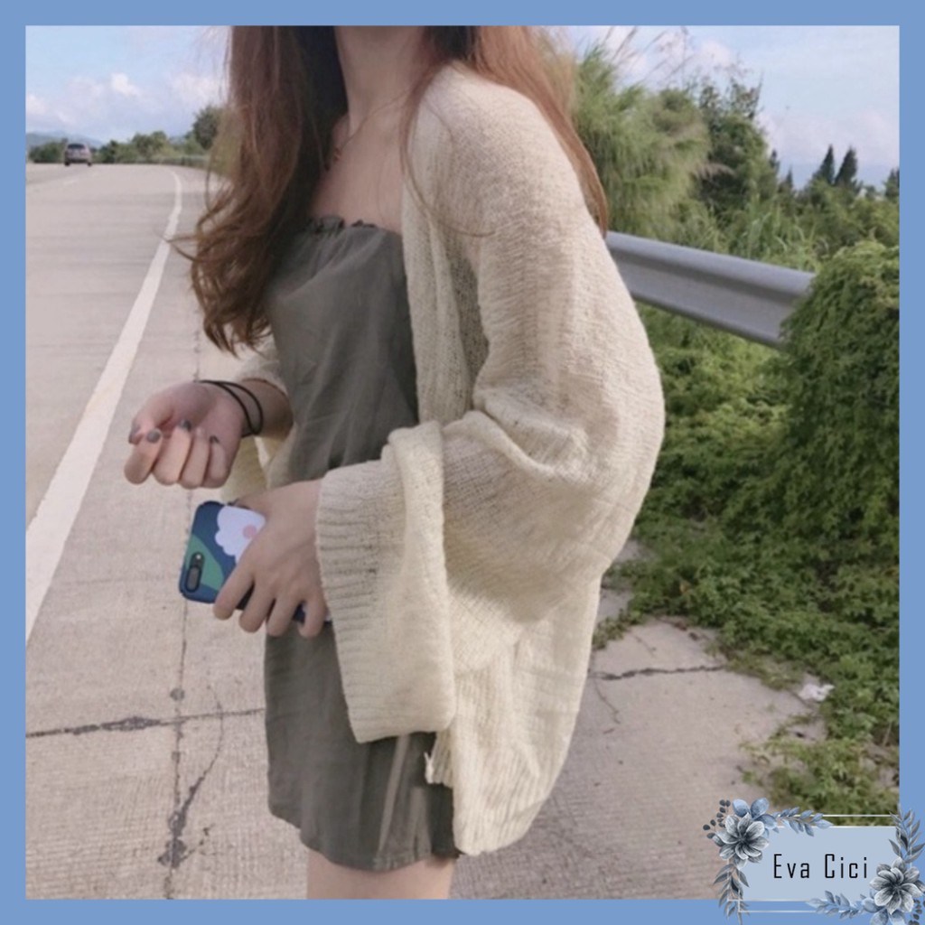 {EVACICI} Cardigan đi biển. Áo khoác ngoài mỏng