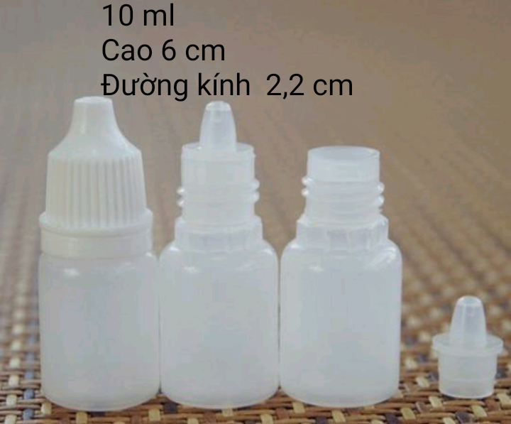 CHAI NHỰA 10ML CHIẾT CHẤT LỎNG ( CHAI NHỎ MẮT) (10 CHAI)