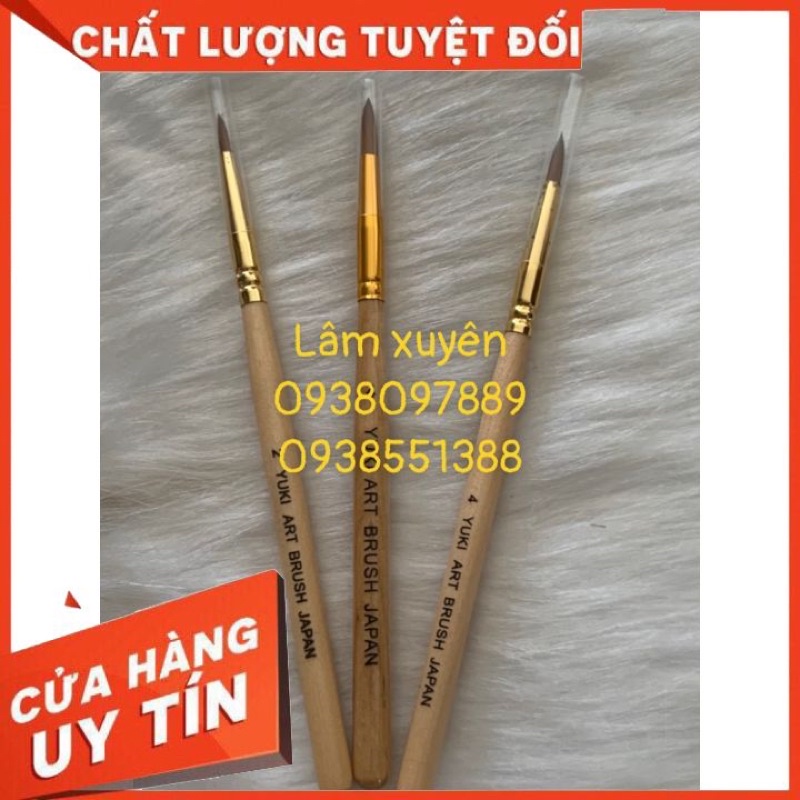 Cọ tròn đắp hoa, nặn hoa bột nhật bản yuki arrt japan freeship số 2,3,4 hàng tốt, đắp hoa bột cánh tròn