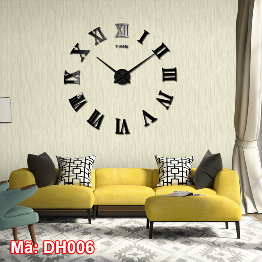 Đồng hồ dán tường số la mã siêu đẹp