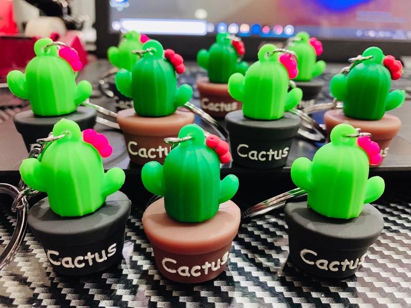 Móc Khóa Cactus Hình Xương Rồng