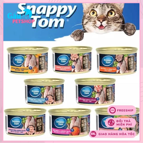 Thùng 24 lon - pate cho mèo snappy tom cho mèo