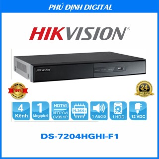 CHÍNH HÃNG Đầu ghi hình camera 4 kênh Hikvision mã DS-7204HGHI-F1 thumbnail