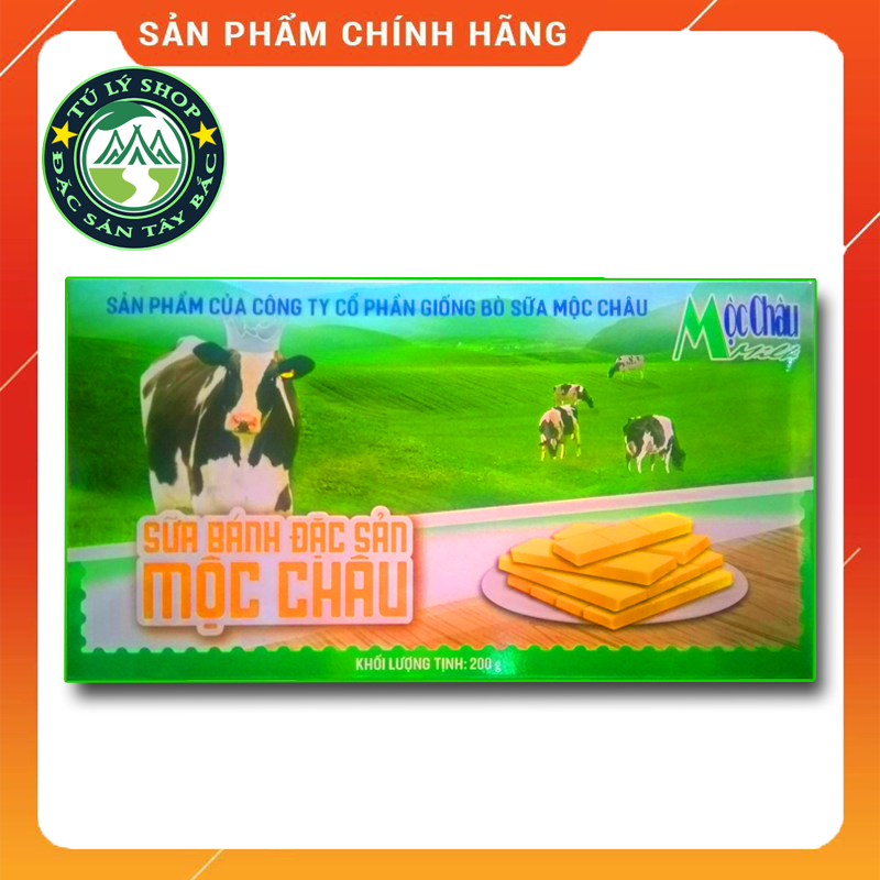 Bánh sữa xanh Mộc Châu 200g (hộp xanh vị nguyên bản)