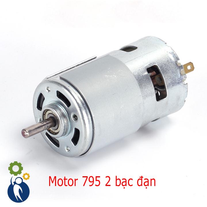 Motor 795 trục tròn 2 vòng bi 150W, đường kính trục 5mm lực kéo mạnh, tốc độ cao
