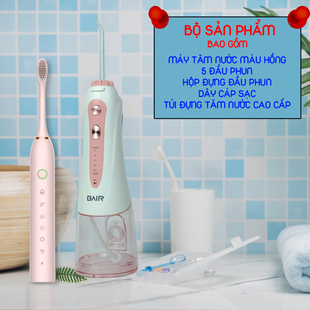 Máy tăm nước BAIR BF - 8 PRO, tăm nước chính hãng dùng làm quà tặng gửi tới những người yêu thương của bạn