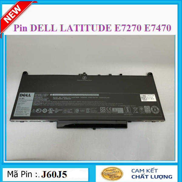 Pin laptop dell latitude e7270 e7470 series mc34y j60j5 4cell 55wh