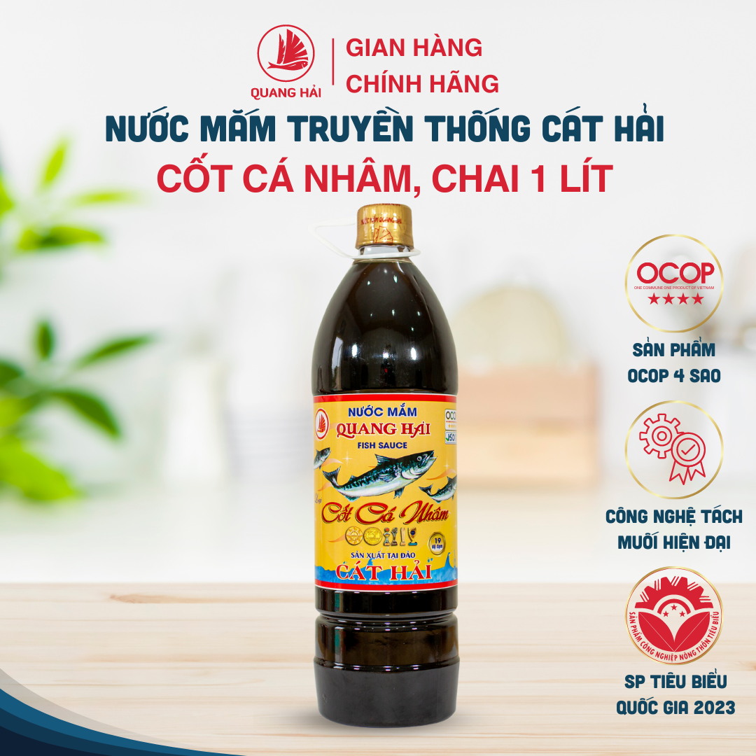 Nước mắm cốt cá nhâm cát hải - quang hải 19 độ đạm, chuyên cho sx giò chả