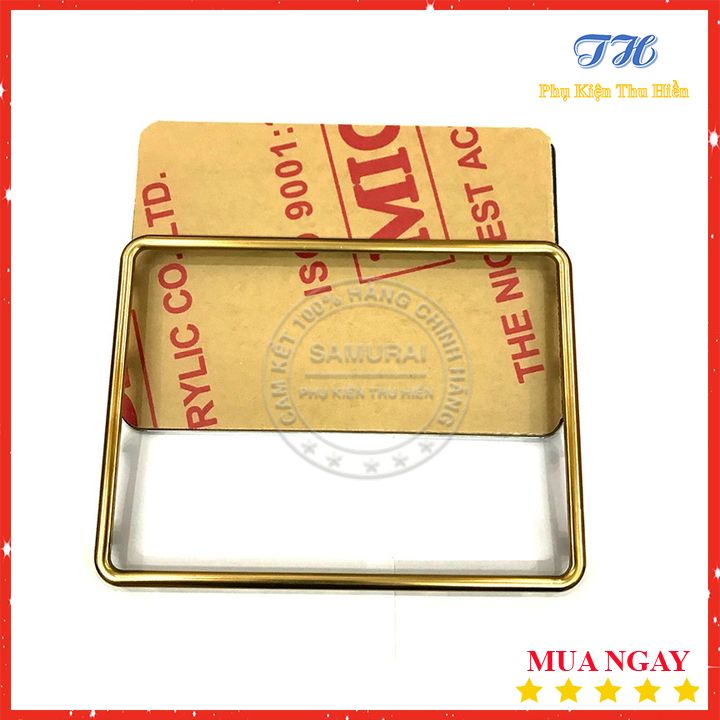 Khung Biển Số  Xe Máy Màu Vàng Có Mica