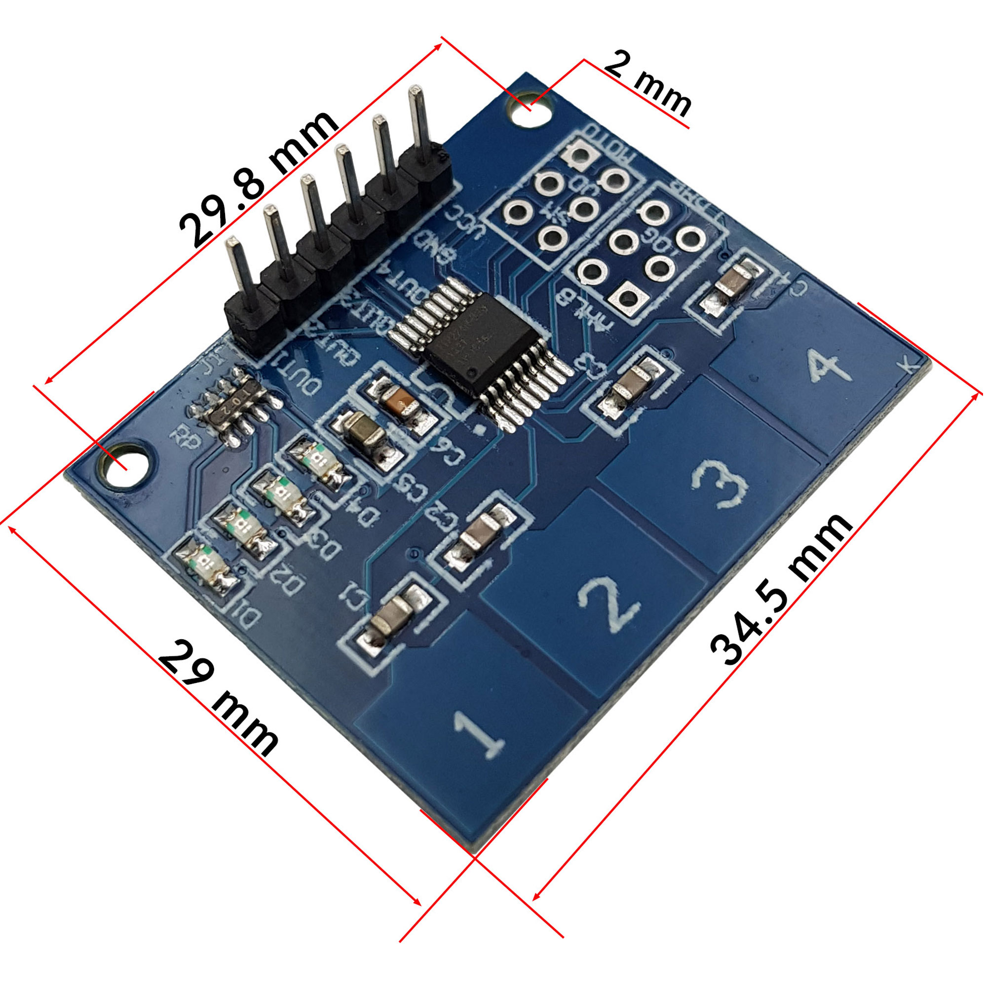 Bàn Phím Cảm Ứng Điện Dung TTP224 4 kênh