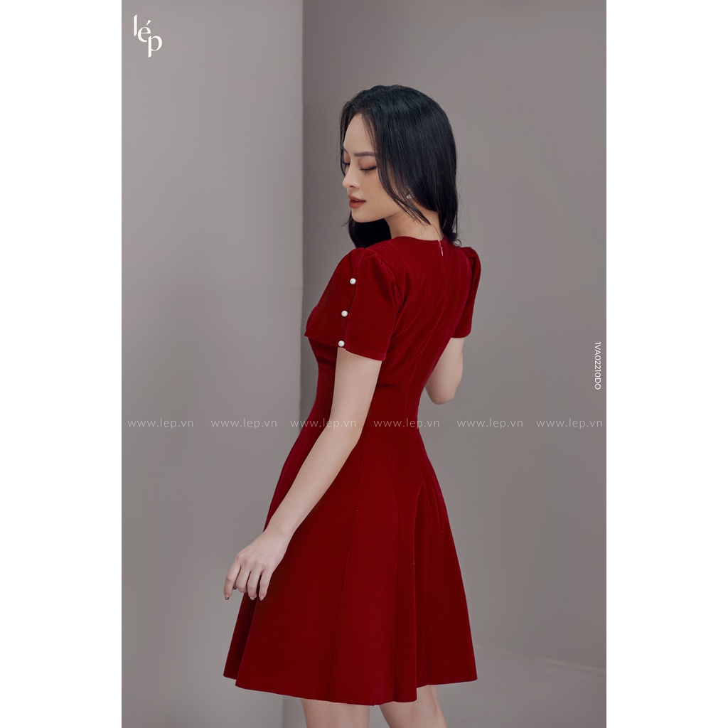Váy nhung cổ nữ hoàng Lep' 1VA02210DO