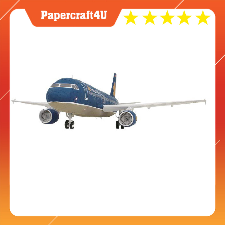 Mô hình giấy 3D Mô hình Máy Bay A320 Việt Nam a line