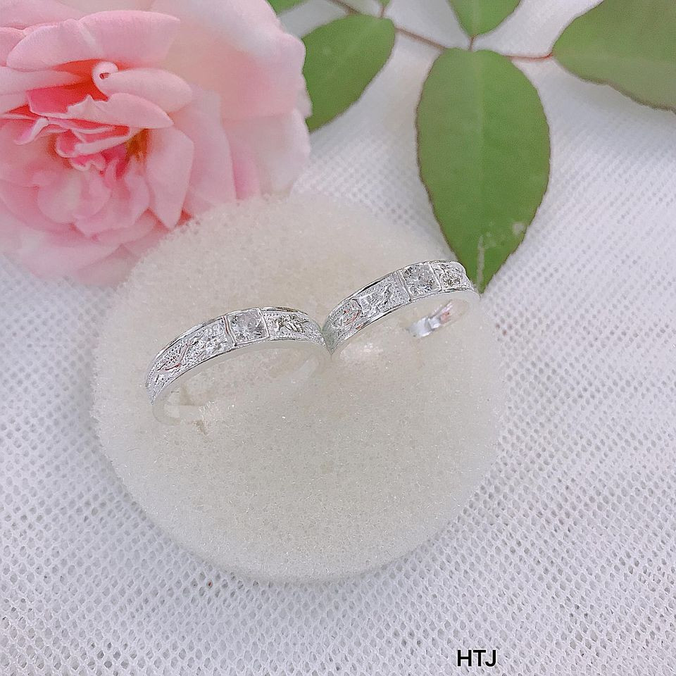 Nhẫn Đôi Bạc Thật JQN Nhẫn Cặp D05