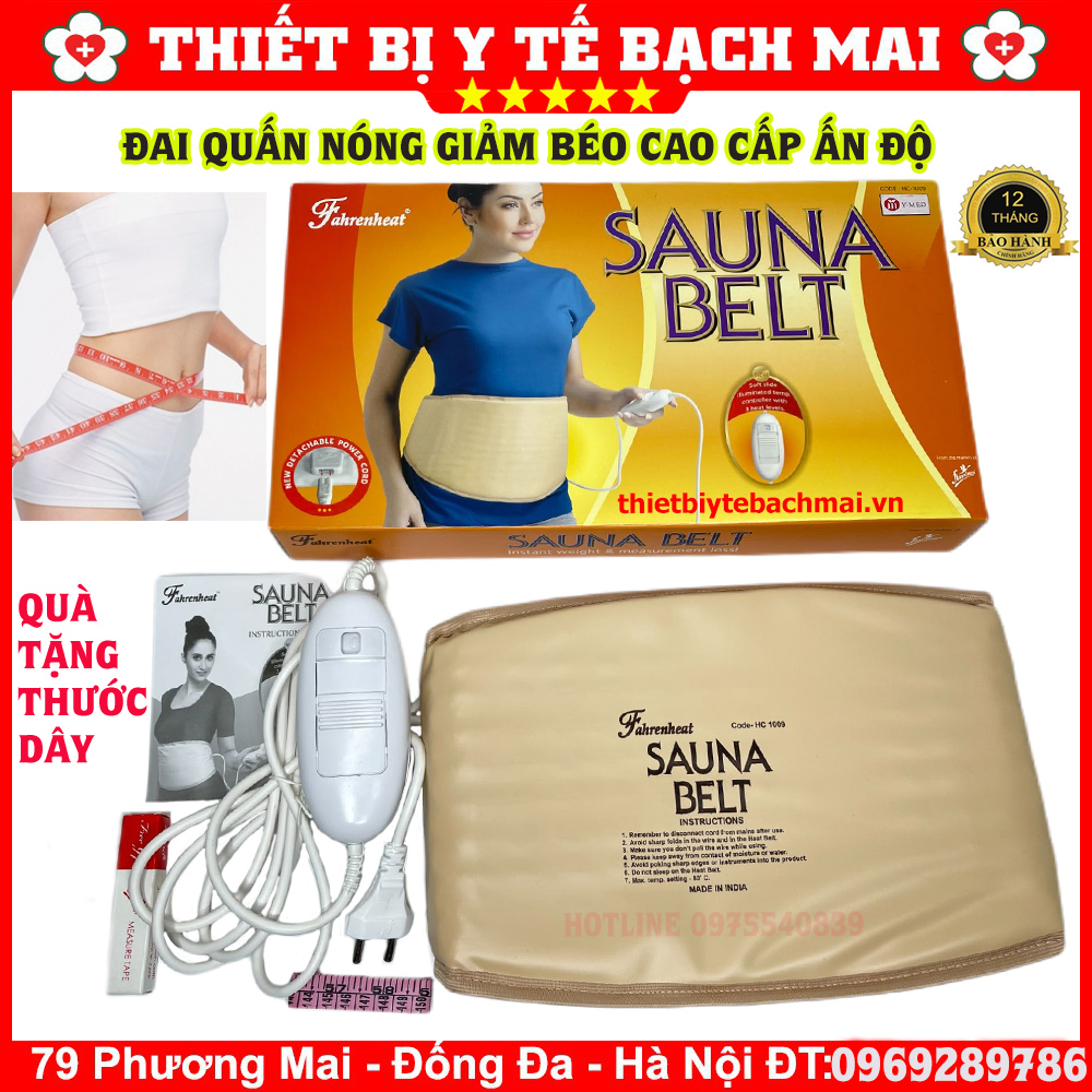 Đai Quấn Nóng Giảm Mỡ Bụng Sauna Belt [ Ấn Độ Bảo Hành 01 Năm Đổi Mới]