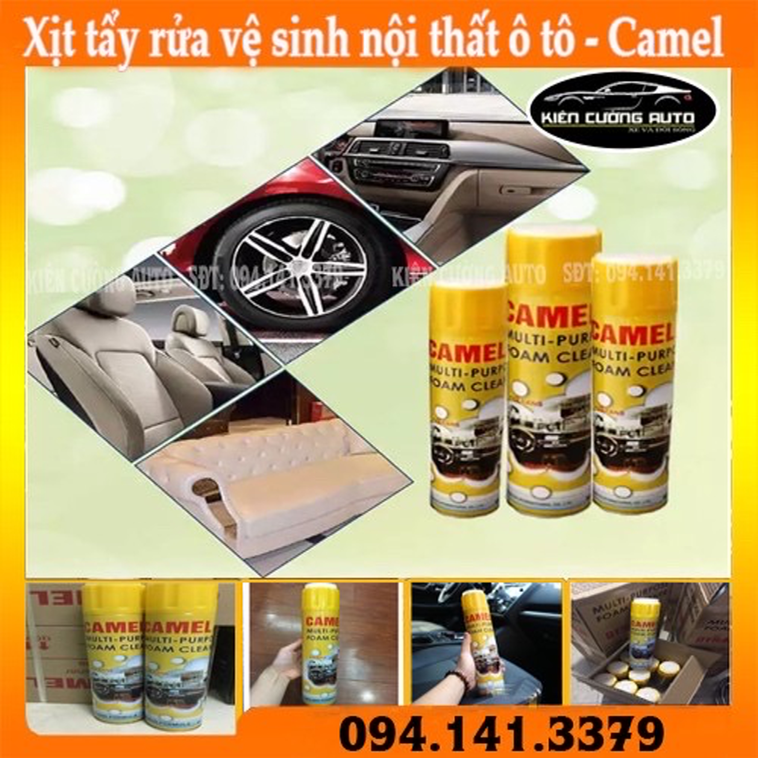 Xịt tẩy rửa vệ sinh nội thất ô tô - Camel