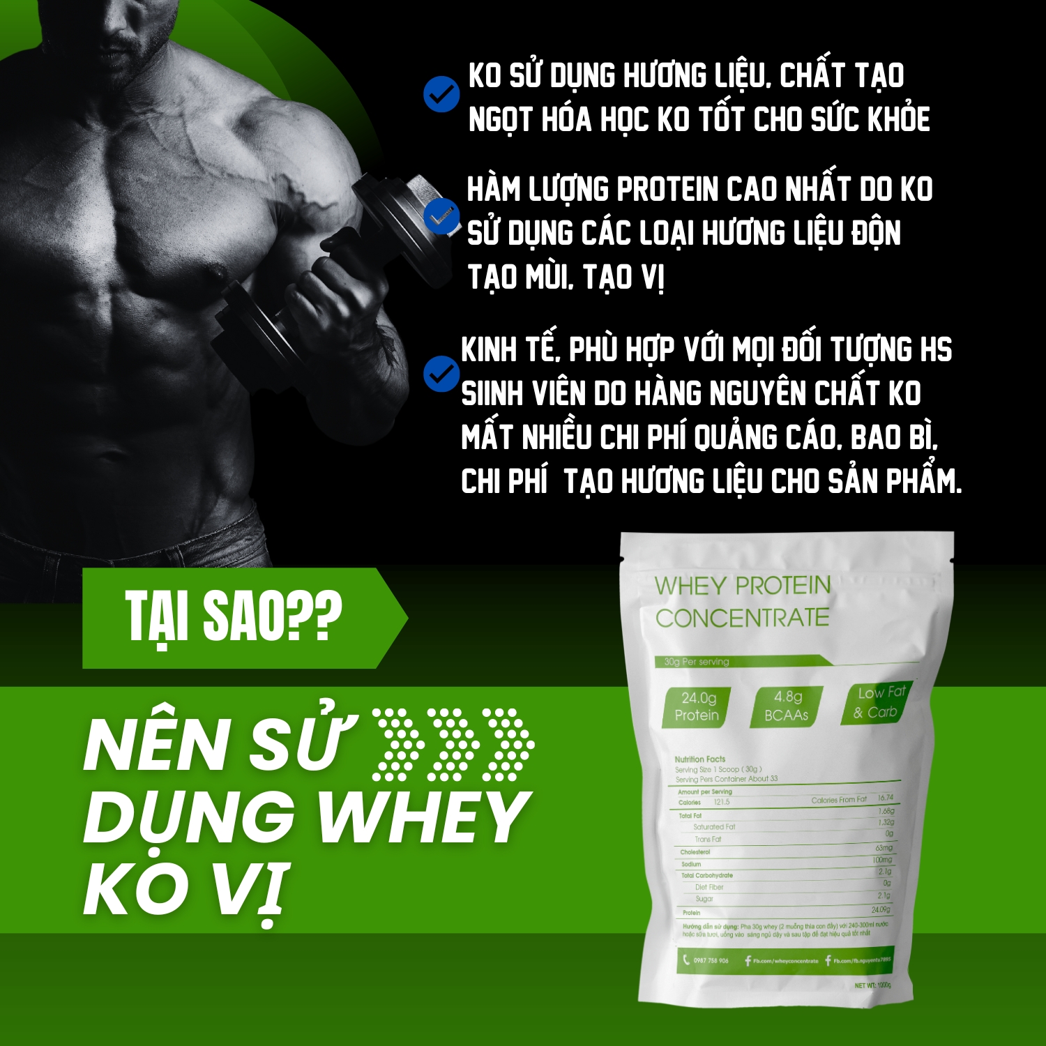 Whey Protein Concentrate VOLAC 80% Protein - Sữa tăng cơ giảm mỡ whey protein isolate