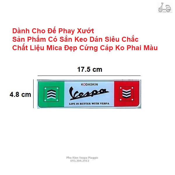 Tem Đế Biển Số Cho Vespa Hàng Đẹp