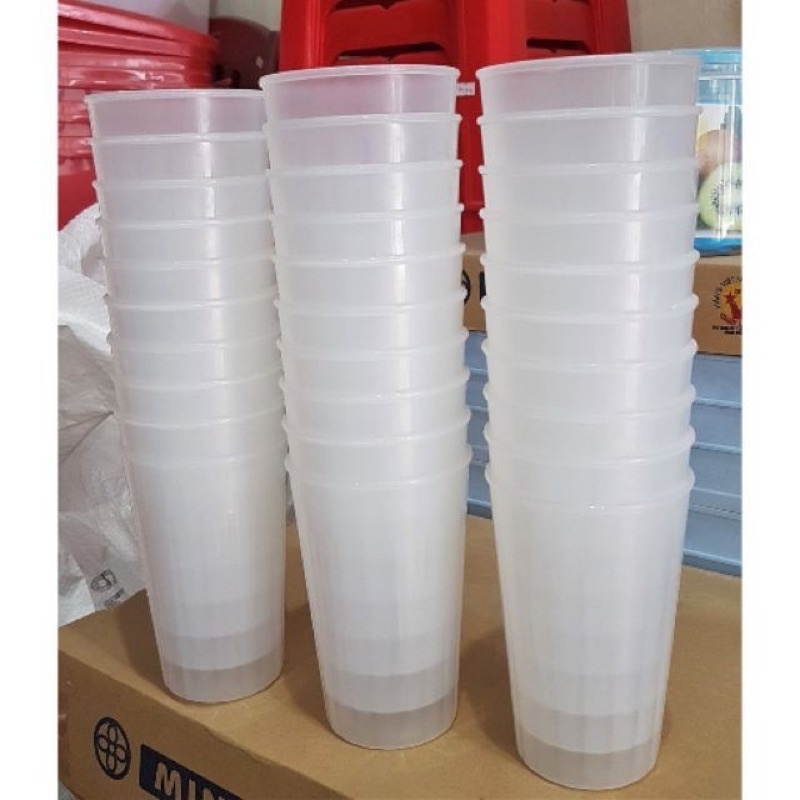 10 Cốc nhựa uống nước - cốc nhựa sọc trắng