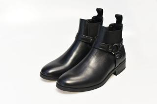 TATHANIUM Footwear Giày Chelsea Harness boot màu đen da trơn thumbnail