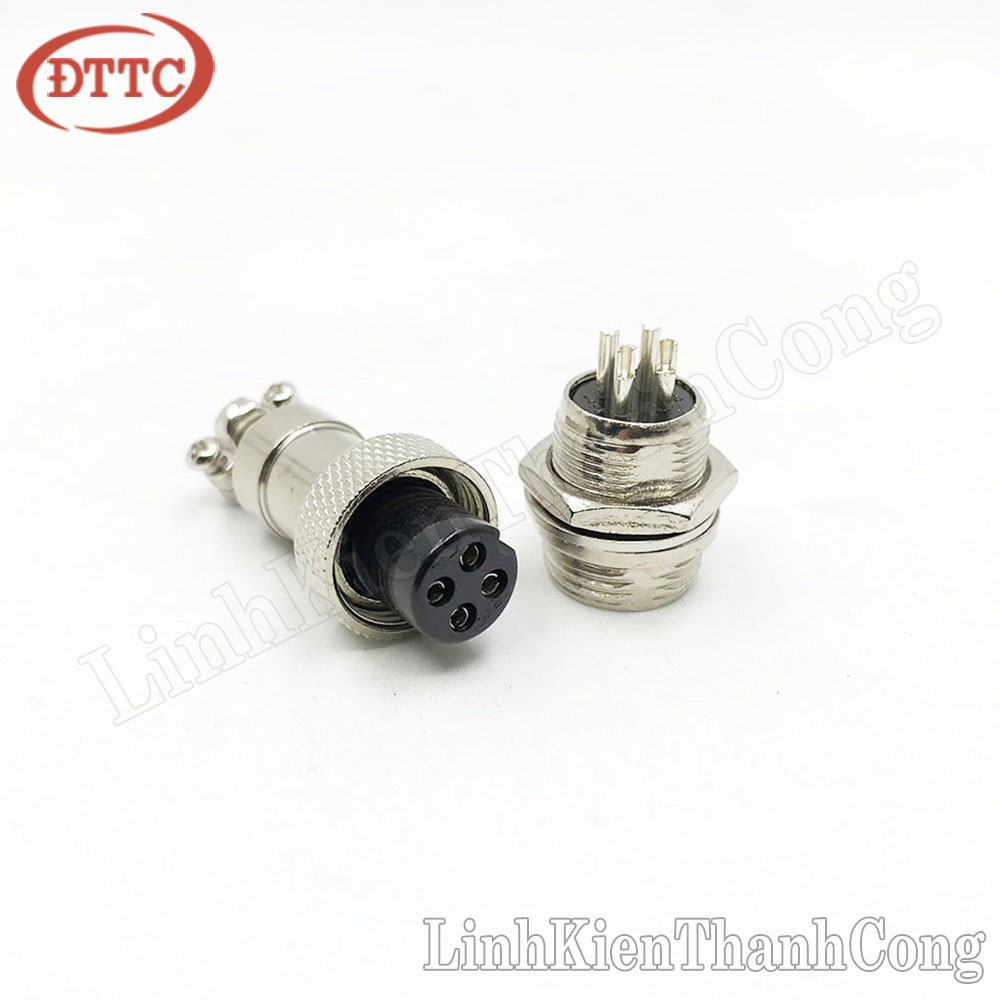 Cặp Giắc GX12-4P 12mm 4 Chân (Đực + Cái)
