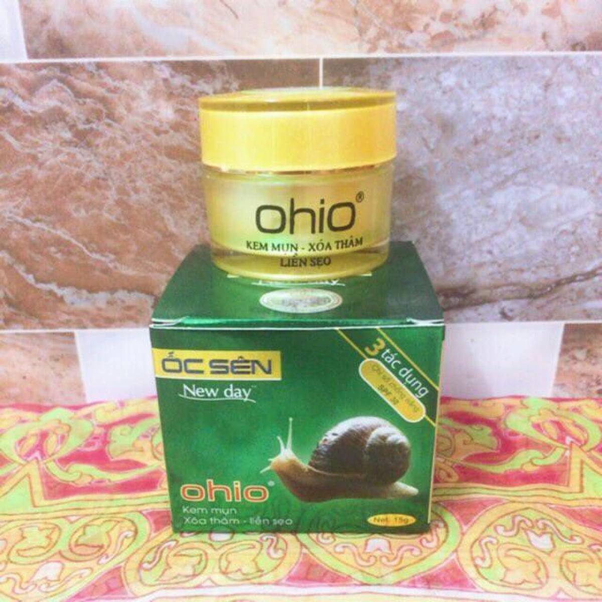 [HCM]KEM OHIO ỐC SÊN MỤN XOÁ THÂM LIỀN SẸO 15G