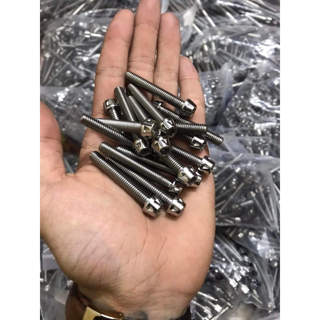Ốc lốc máy 6li10 6li15 6li20 6li25 6li30 6li35 6li40 6li50 6li60 6li65 6li70 6li75 6li80 6li90 titan gr5