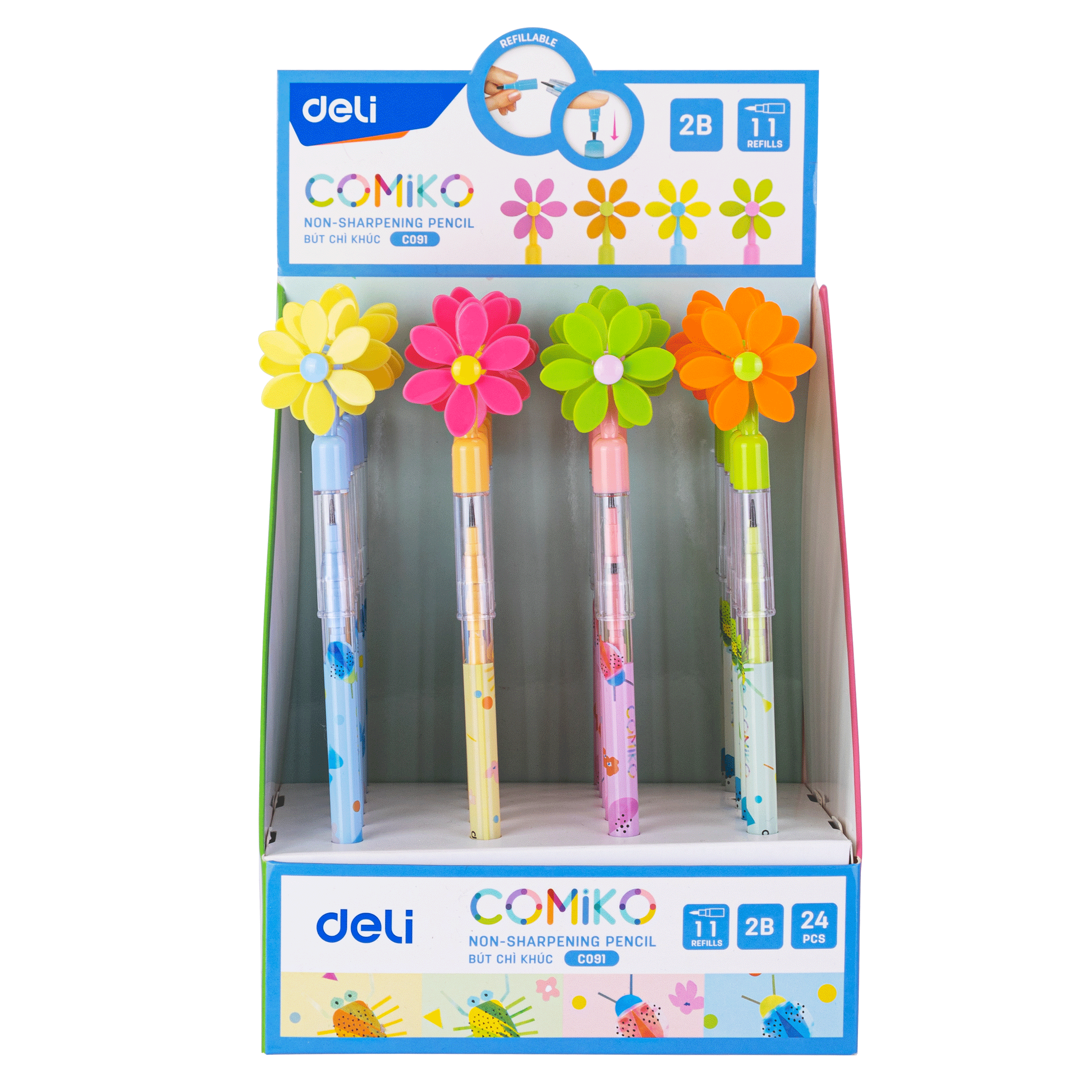 Bút chì khúc 2B Deli – kèm quạt – 1 chiếc - CC091